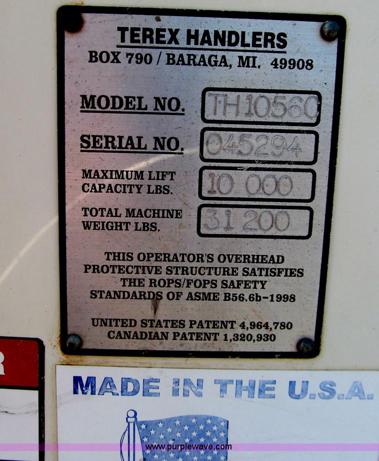 image for item F3190 Terex TH056C rough terrain telehandler