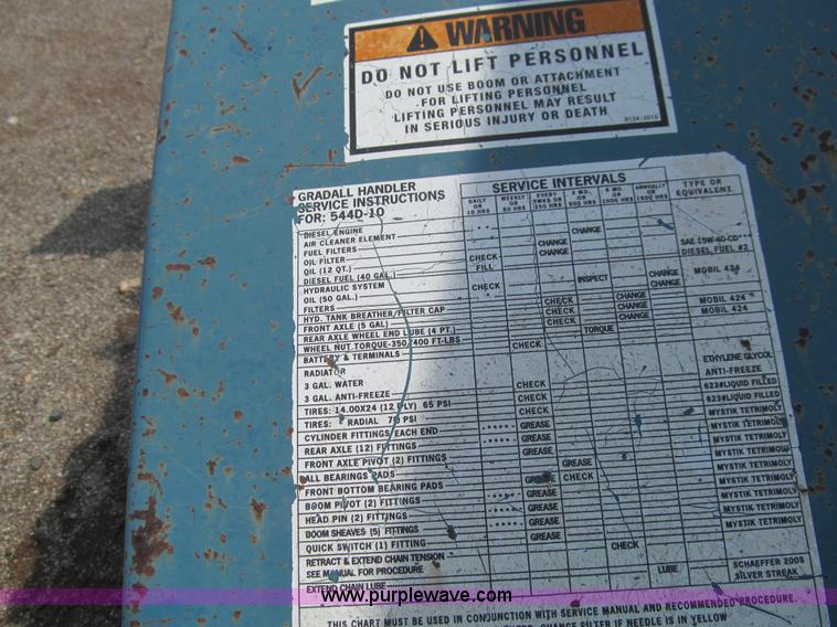 image for item F3191 2000 Gradall 544D telehandler