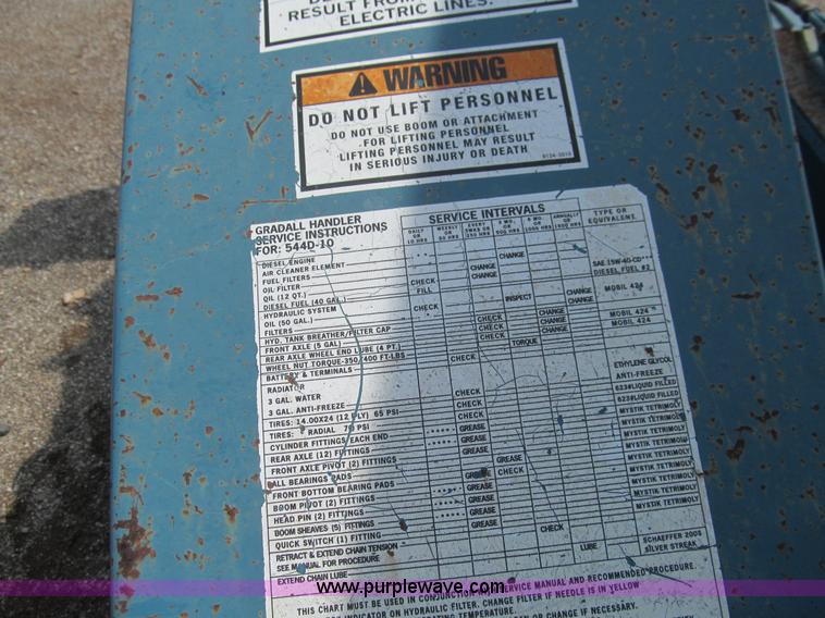 image for item F3191 2000 Gradall 544D telehandler