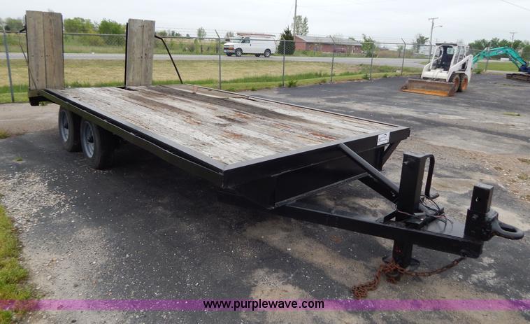 image for item G3172 1999 shop built 18' tandem axle trailer