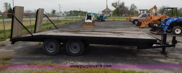 image for item G3172 1999 shop built 18' tandem axle trailer
