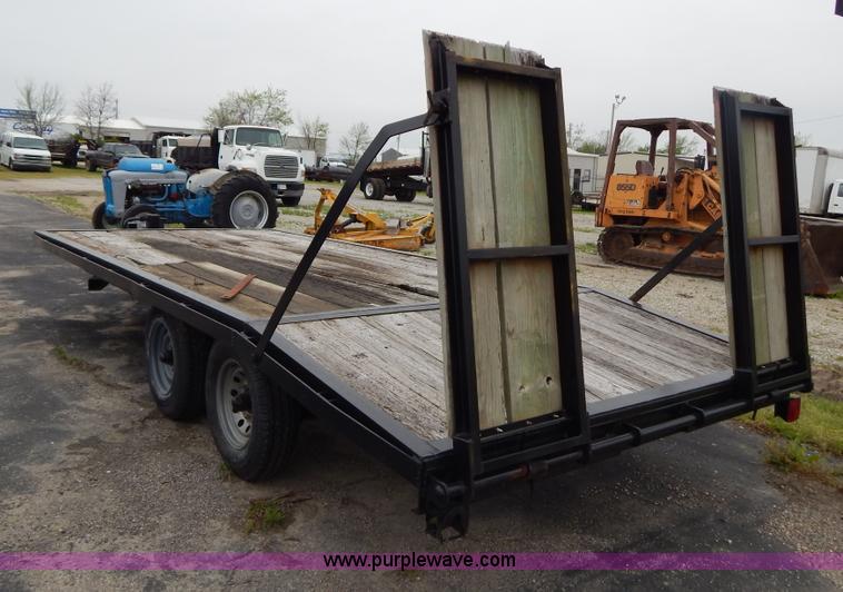 image for item G3172 1999 shop built 18' tandem axle trailer