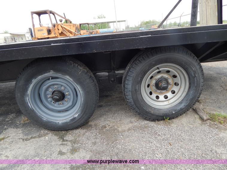 image for item G3172 1999 shop built 18' tandem axle trailer