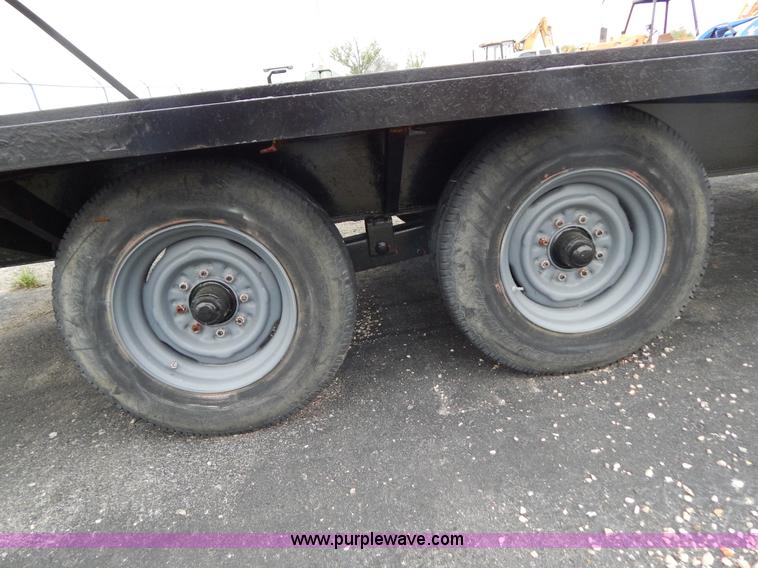 image for item G3172 1999 shop built 18' tandem axle trailer