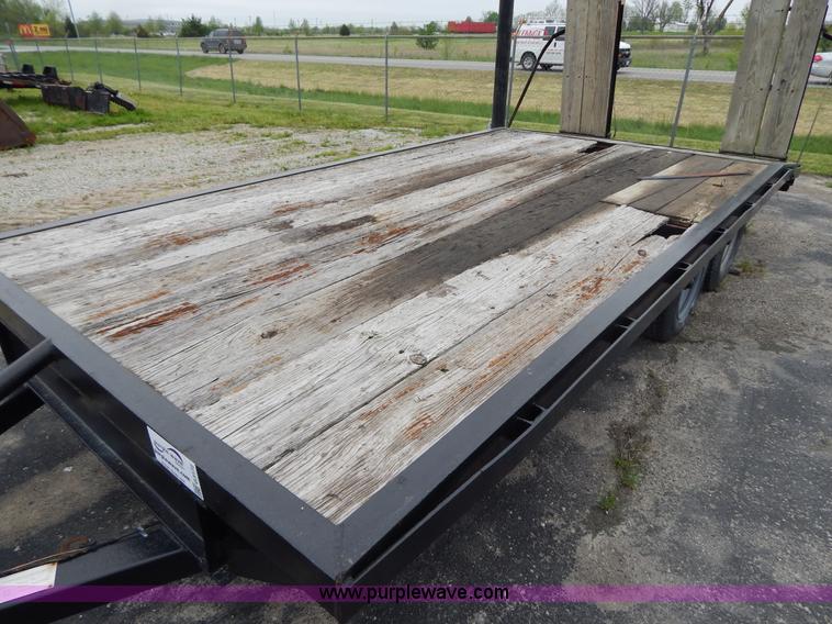 image for item G3172 1999 shop built 18' tandem axle trailer