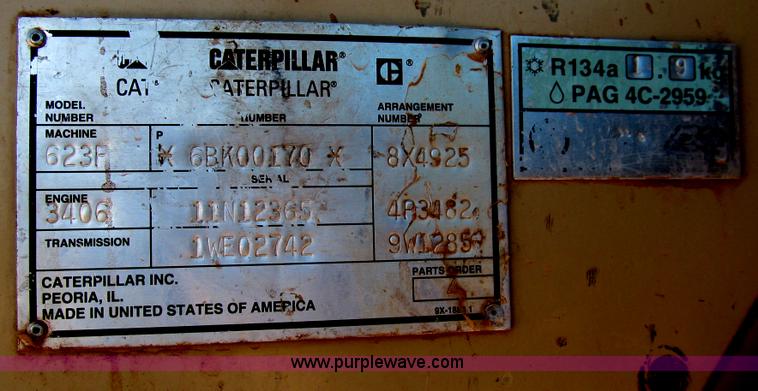 image for item G5713 1995 Caterpillar 623F scraper