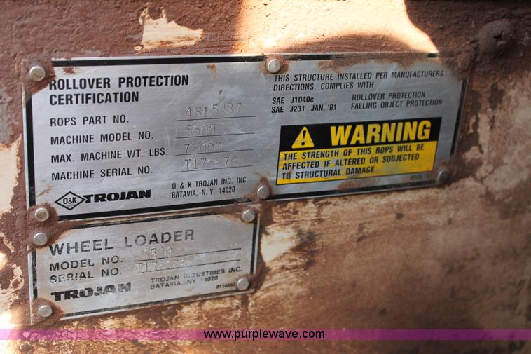 image for item G5729 1991 Trojan 5500 wheel loader