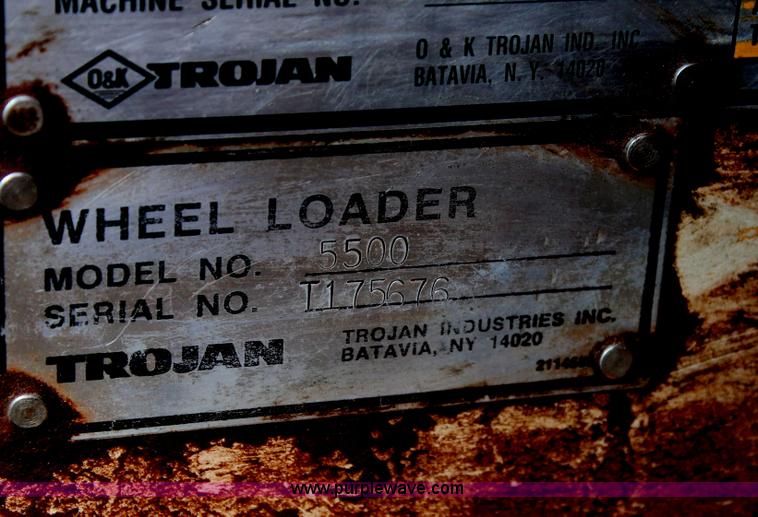 image for item G5729 1991 Trojan 5500 wheel loader