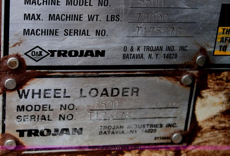 image for item G5729 1991 Trojan 5500 wheel loader