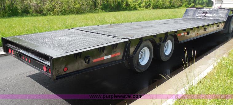 image for item H3195 1977 Multiquip hydraulic dovetail lowboy trailer