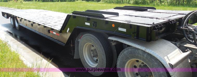 image for item H3195 1977 Multiquip hydraulic dovetail lowboy trailer