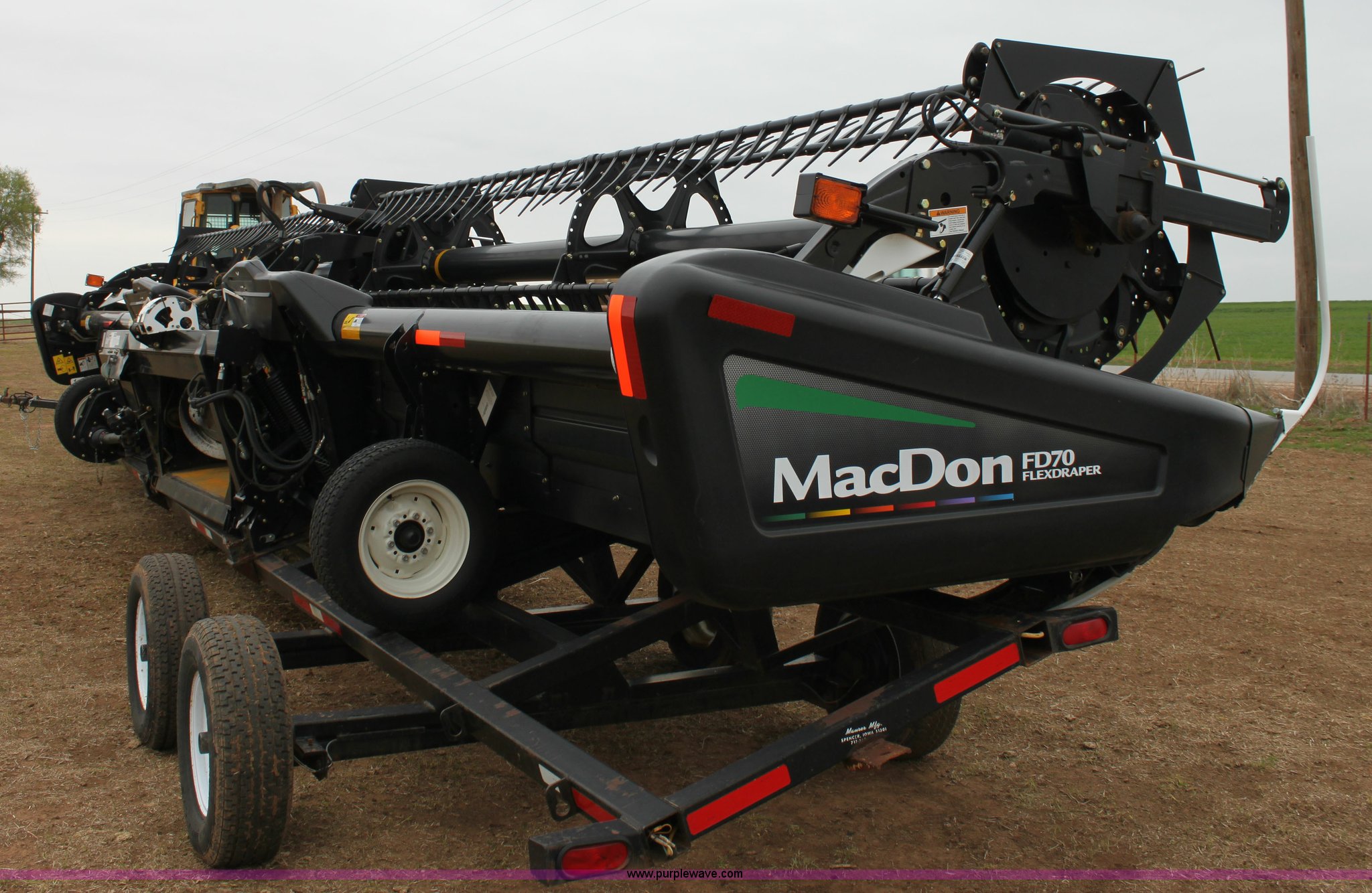2011 MacDon FD70 flex draper header in Alva, OK Item F8614 sold