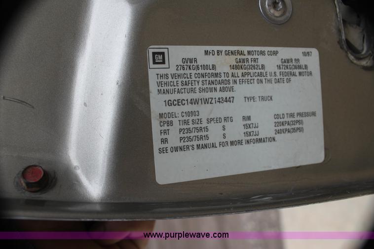 image for item AA9021 1998 Chevrolet 1500 pickup truck