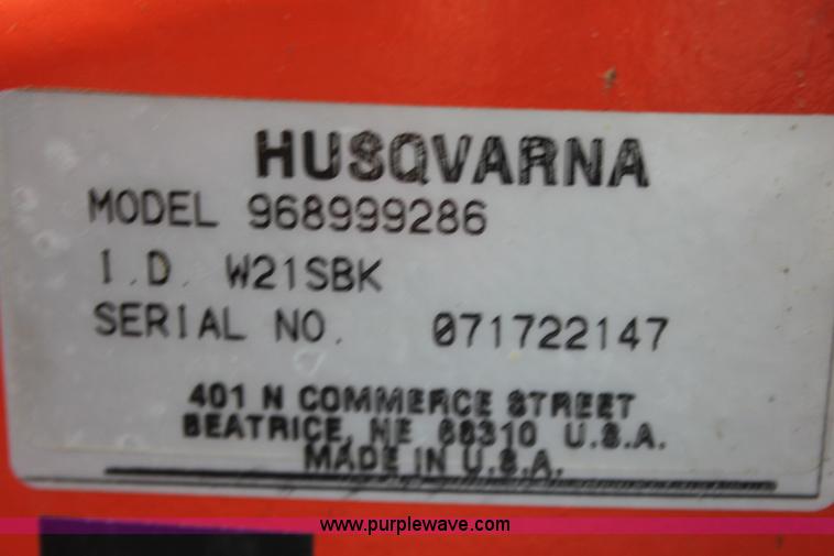image for item AA9024 2007 Husqvarna Commercial W21 push mower