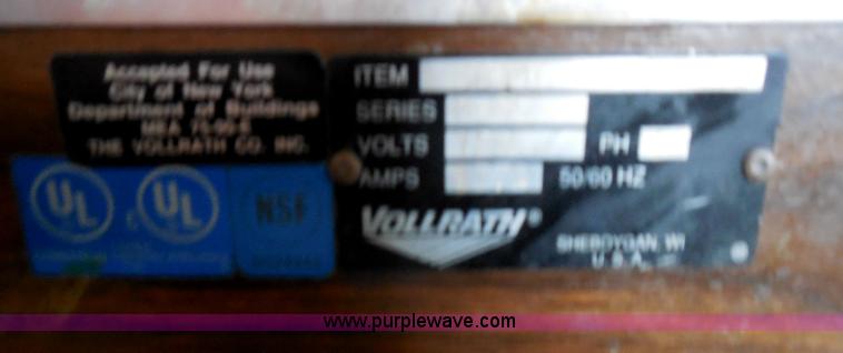 image for item AD9357 Vollrath heated serving cart