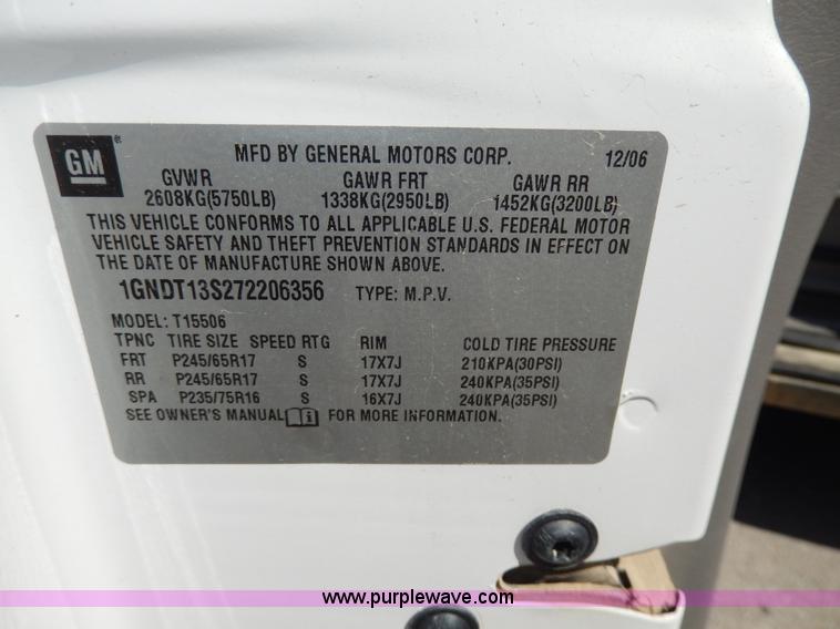 image for item D8079 2007 Chevrolet Trailblazer LS SUV