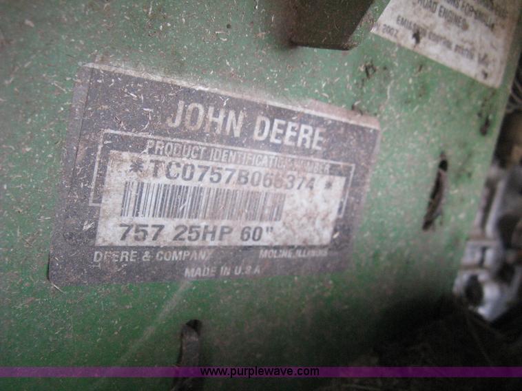 image for item E3484 2008 John Deere 757 ZTrak ZTR lawn mower