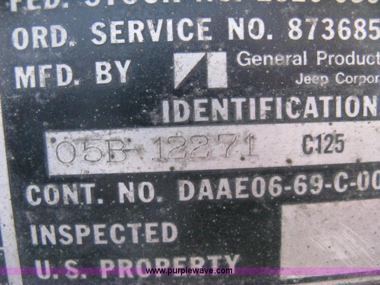 image for item E3487 1969 Jeep M813 flatbed truck