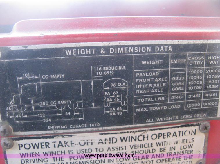 image for item E3487 1969 Jeep M813 flatbed truck