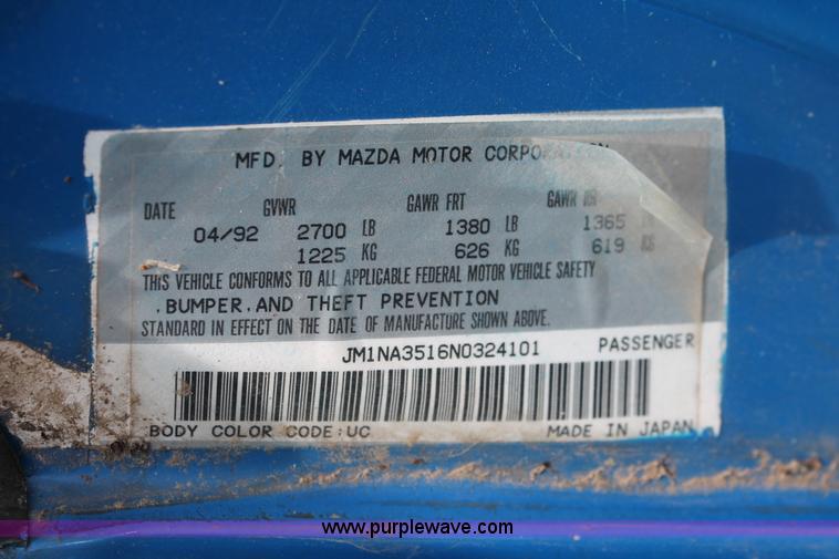 image for item H3550 1992 Mazda MX-5 Miata