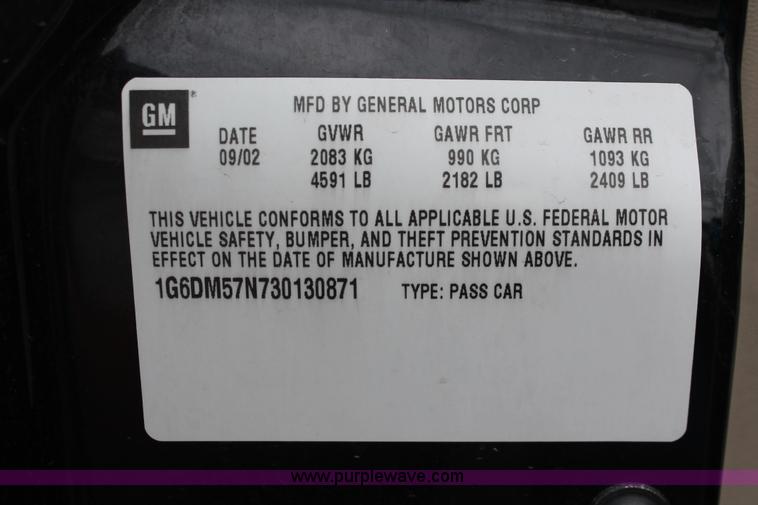 image for item H3551 2003 Cadillac CTS