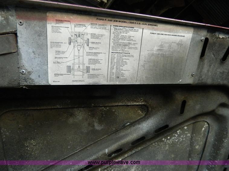 image for item Y9279 1981 Ford F350 box truck