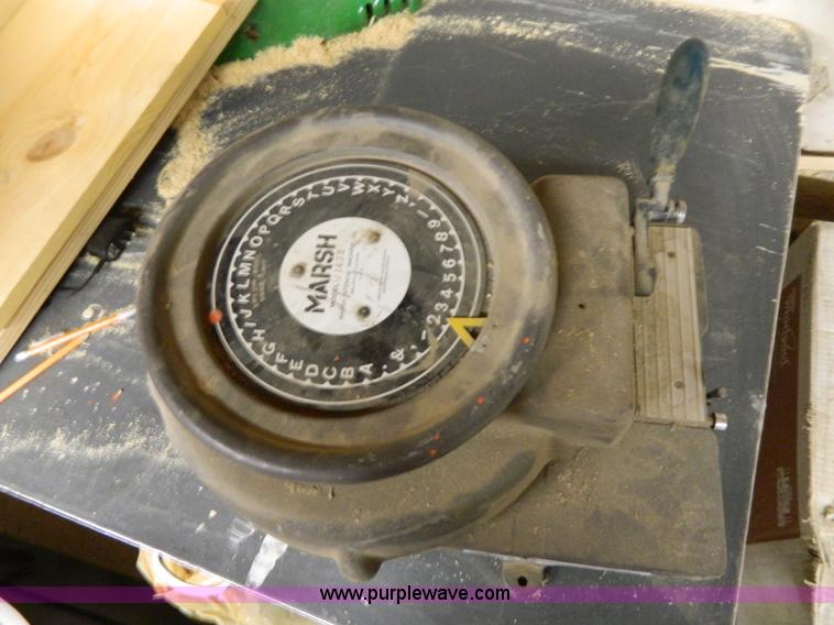 image for item Y9283 Marsh cast iron stencil machine