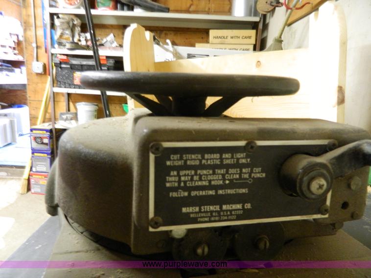 image for item Y9283 Marsh cast iron stencil machine