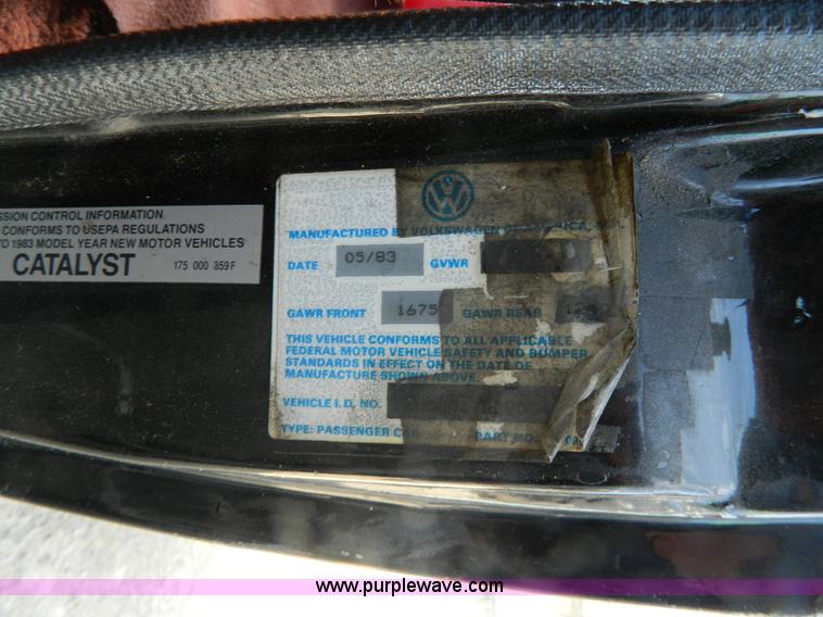 image for item Y9287 1983 Volkswagen Rabbit GTI Sport