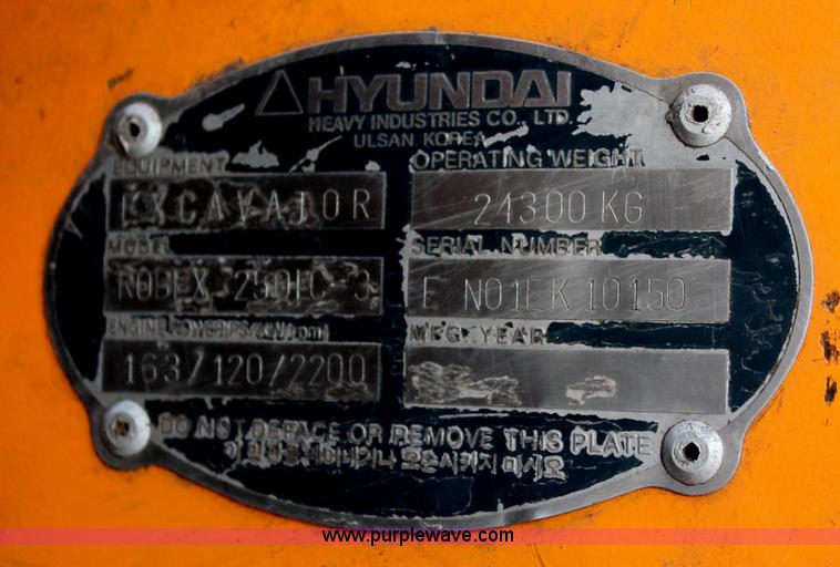 image for item D8253 1999 Hyundai Robex 250LC-3 excavator