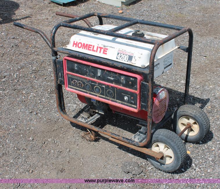 Homelite 4,200 watt generator in Wichita, KS Item E3500 sold Purple
