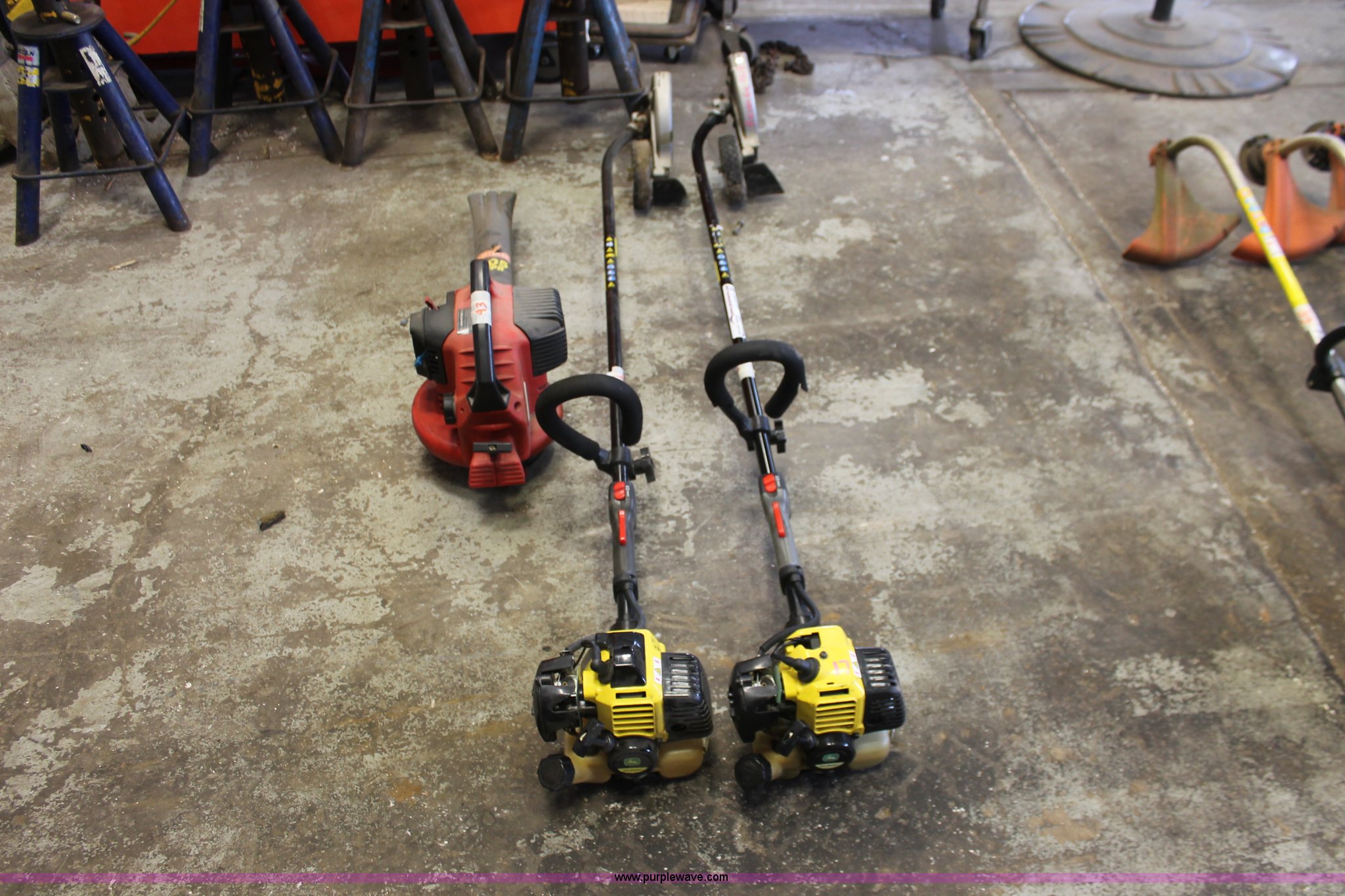 (2) John Deere XT140SE edgers in Wichita, KS Item AH9107 sold