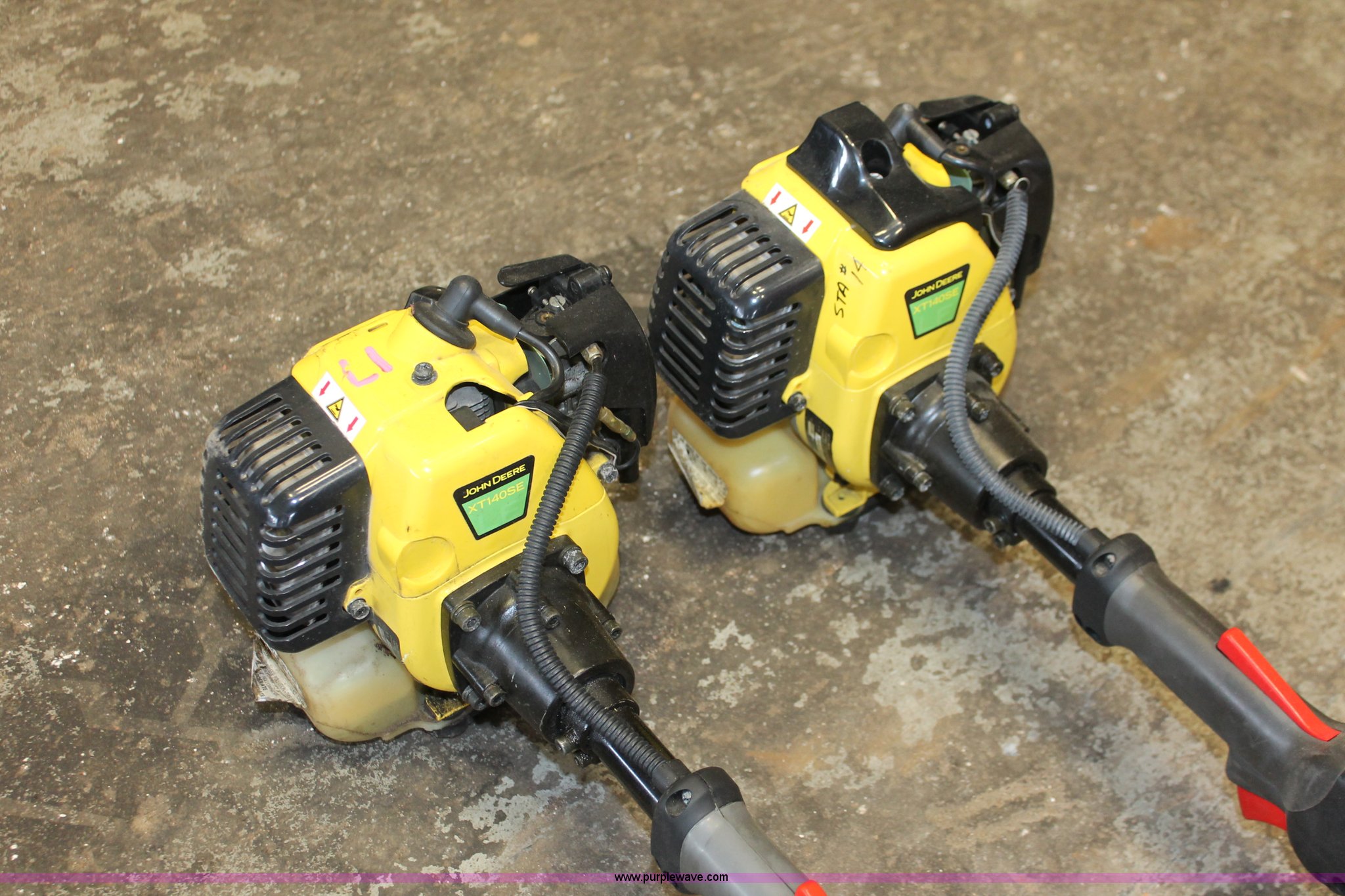 (2) John Deere XT140SE edgers in Wichita, KS Item AH9107 sold