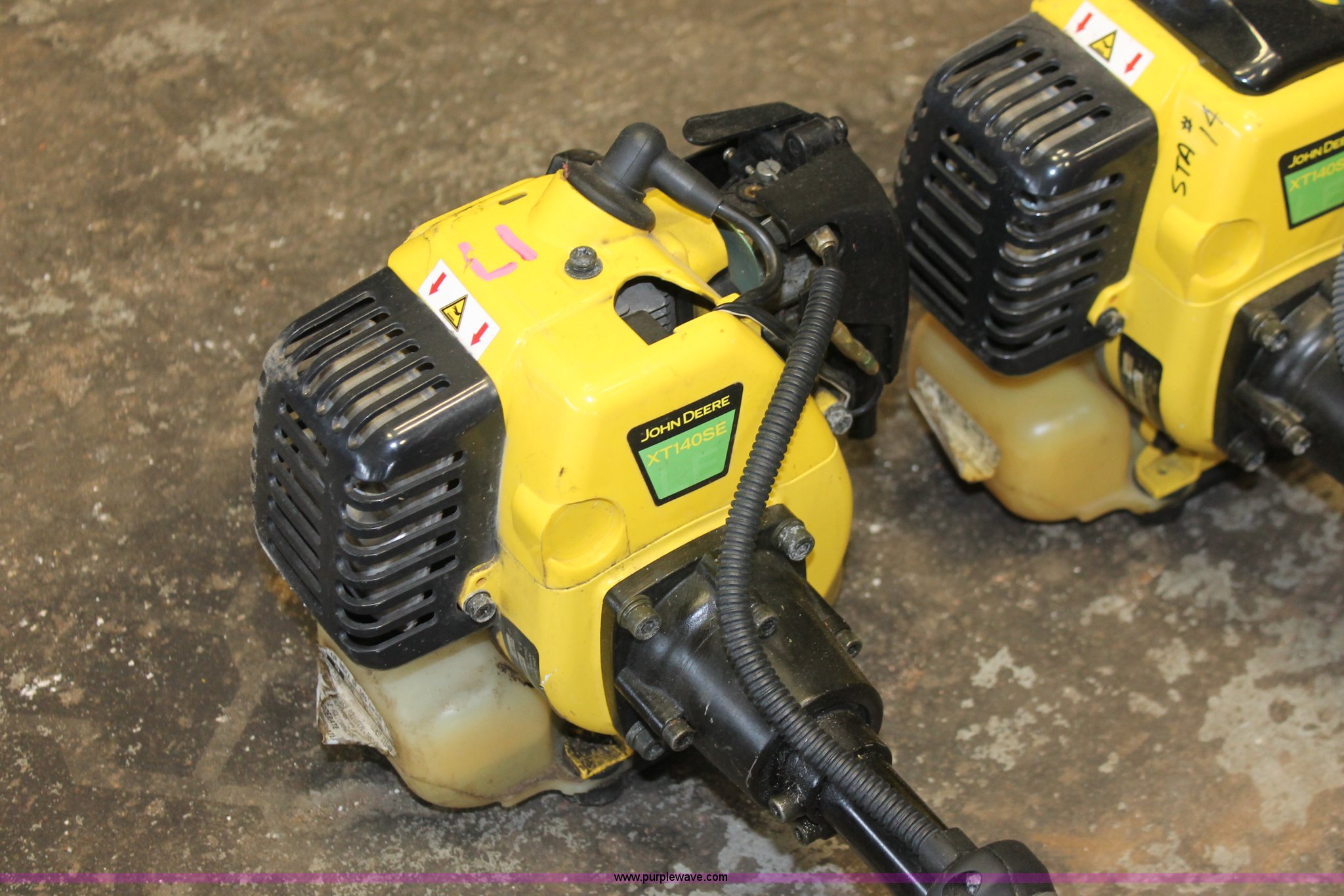 (2) John Deere XT140SE edgers in Wichita, KS Item AH9107 sold Purple Wave