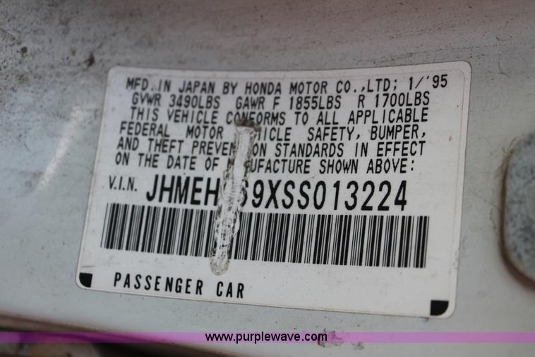 image for item D8316 1995 Honda Civic EX