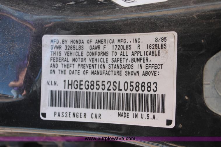 image for item H3555 1995 Honda Civic LX