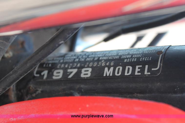 image for item H3556 1978 Honda motorcycle