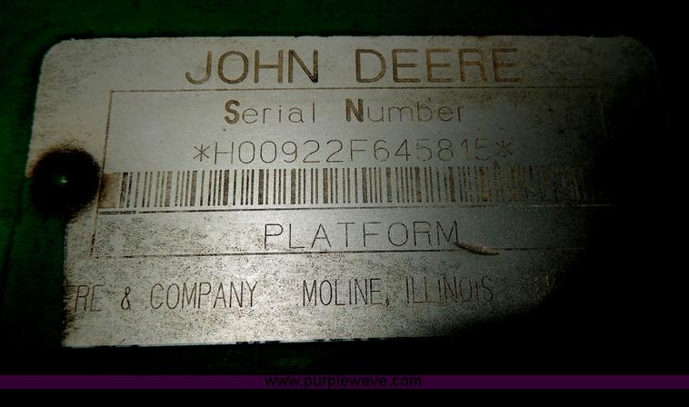 image for item D8096 John Deere 922 platform header