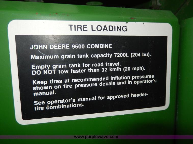 image for item G5191 1989 John Deere 9500 combine