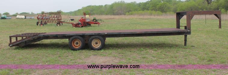 image for item G5481 1983 Bohn double axle flatbed gooseneck trailer