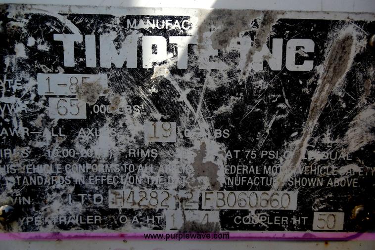 image for item H3215 1985 Timpte Super Hopper hopper bottom trailer