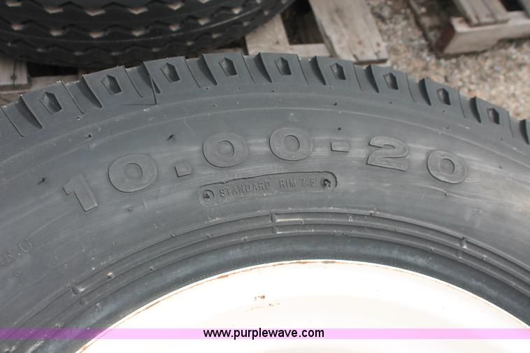 image for item H3533 (2) Primex Intermodal 500 10.00-20 tires and wheels