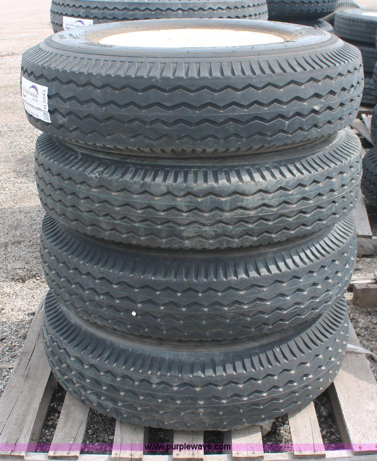 image for item H3543 (4) Primex Intermodal 500 10.00-20 tires and wheels