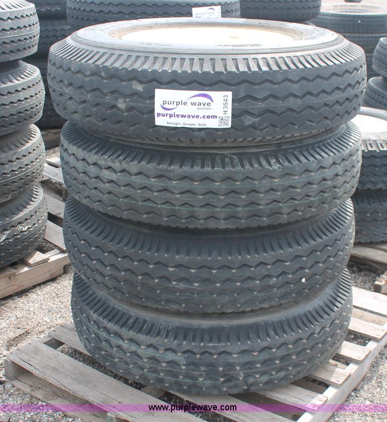 image for item H3543 (4) Primex Intermodal 500 10.00-20 tires and wheels