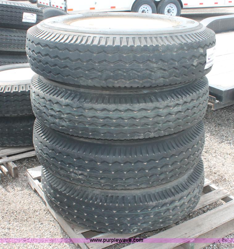 image for item H3543 (4) Primex Intermodal 500 10.00-20 tires and wheels