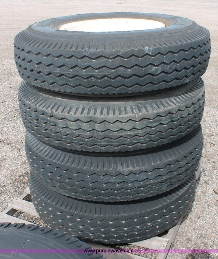 image for item H3543 (4) Primex Intermodal 500 10.00-20 tires and wheels
