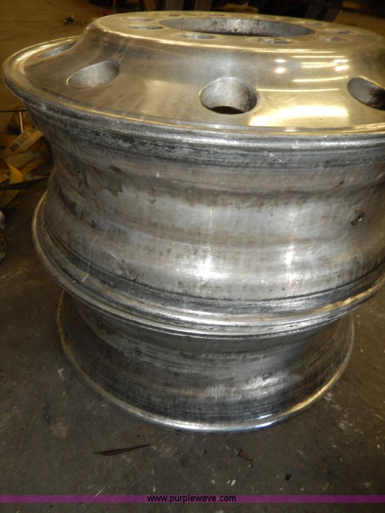 image for item AA9949 (2) 10 bolt aluminum wheels with stems