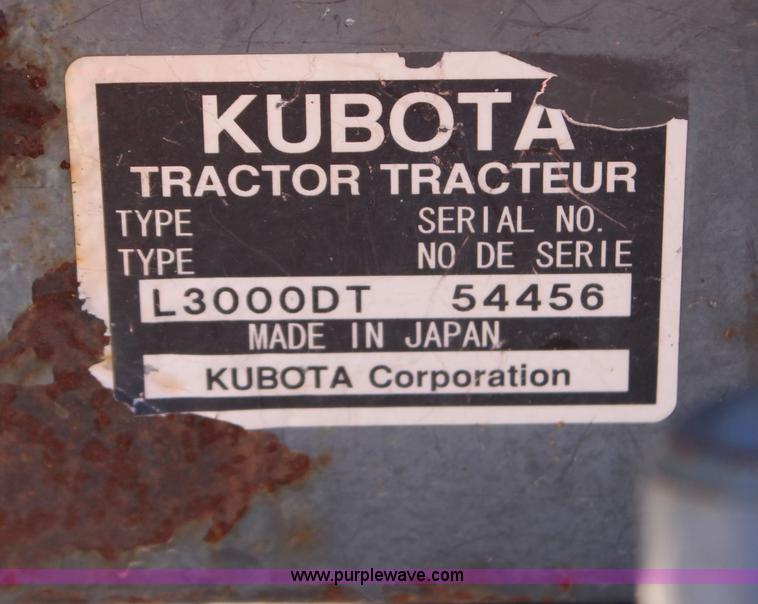 image for item AJ9767 Kubota L3000D MFWD tractor