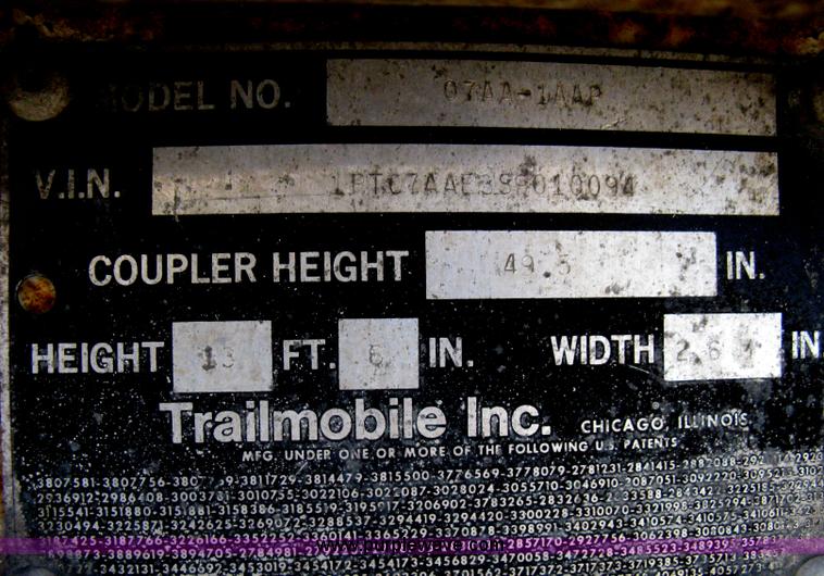 image for item D8294 1995 Trailmobile 28' dry van trailer