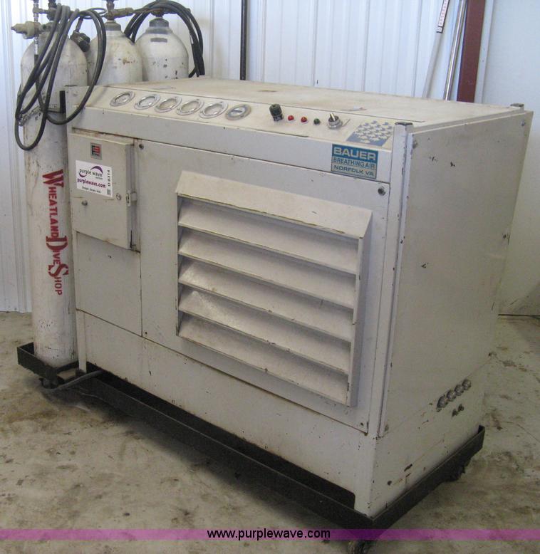 image for item D8314 1981 Bauer FS9E1H breathing air support compressor